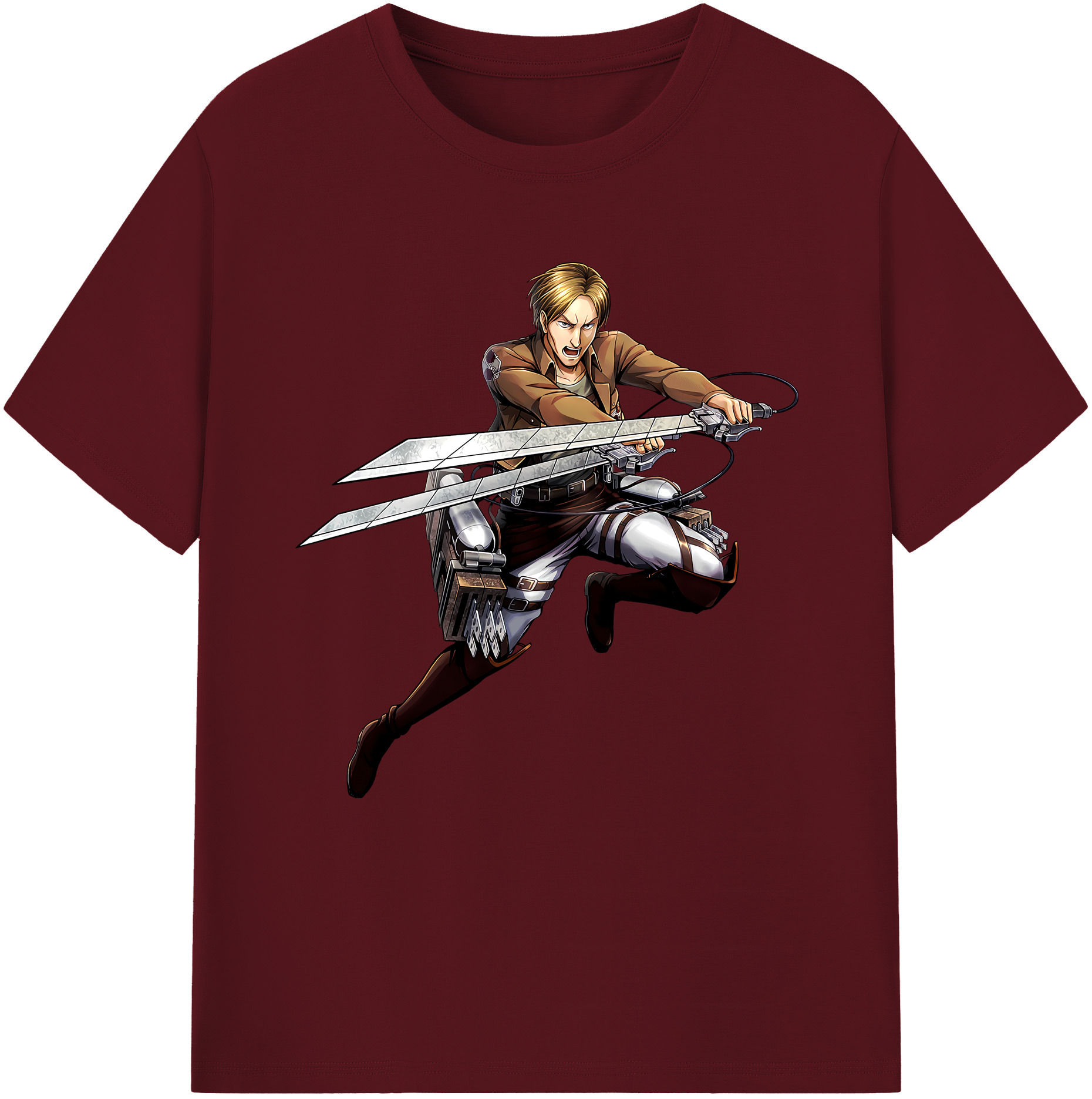 （画像用） 進撃の巨人 Attack on Titan 綿100％半袖Tシャツ（フロントプリント）